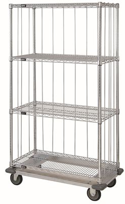 Wire shelving Dolly base Linen Cart