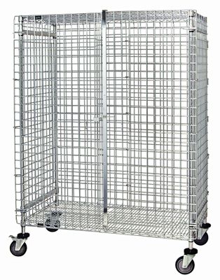 Wire Mobile Security Cart - Chrome