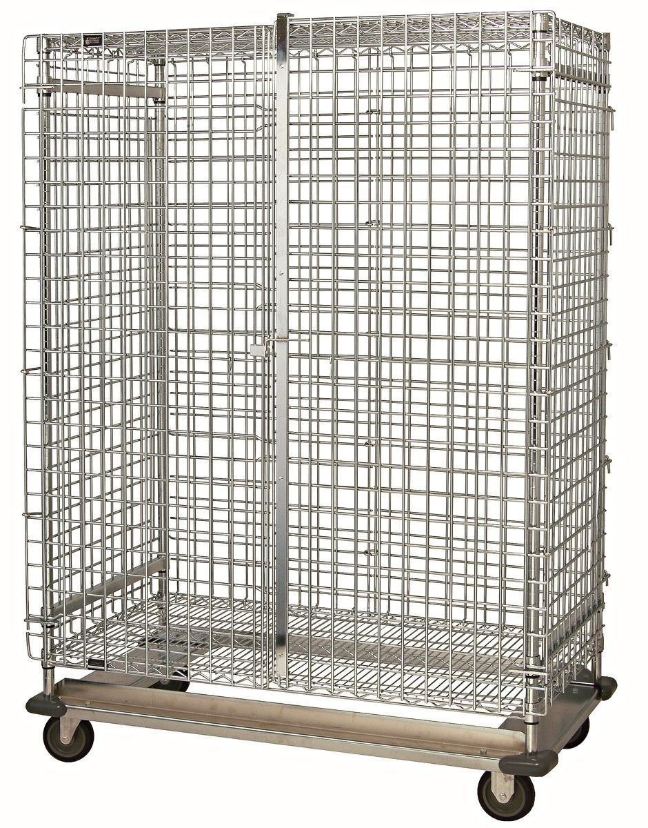 Wire Dolly based Mobile Security Cart - Chrome