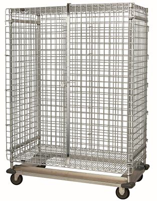 Wire Dolly based Mobile Security Cart - Chrome