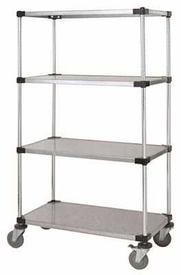 4 Shelf solid Galvanized cart