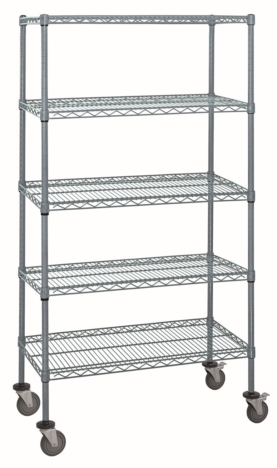 5-Tier Mobile cart Grey w/inlay mat &amp; lh