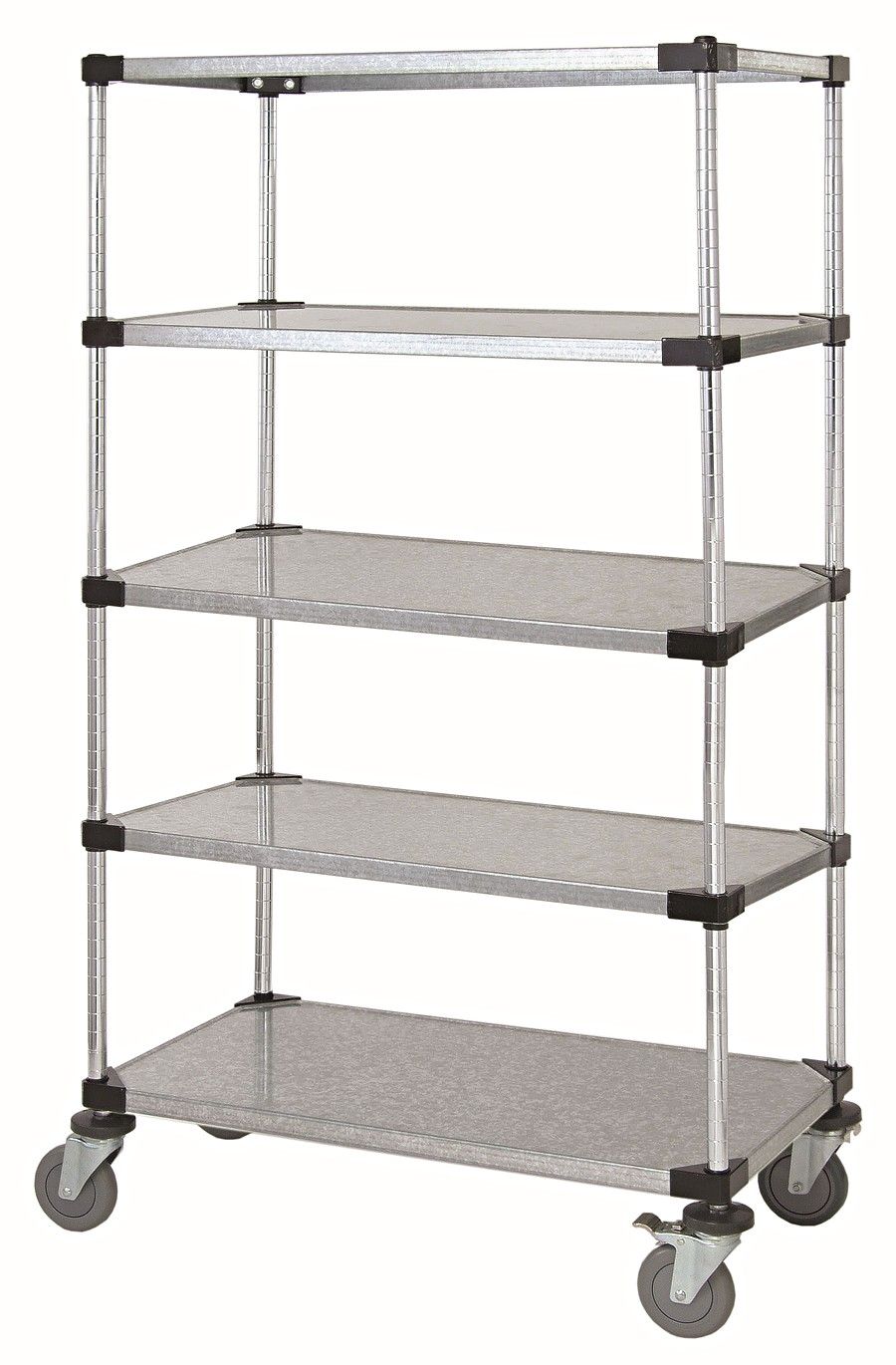 5 Shelf solid Galvanized cart