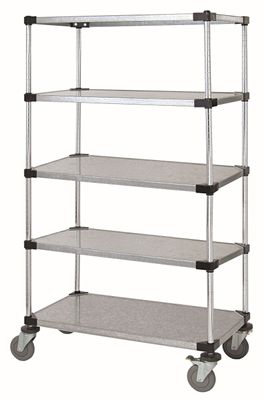 5 Shelf solid Galvanized cart