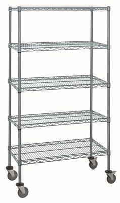 6-Tier Mobile cart Grey w/inlay mat &amp; lh