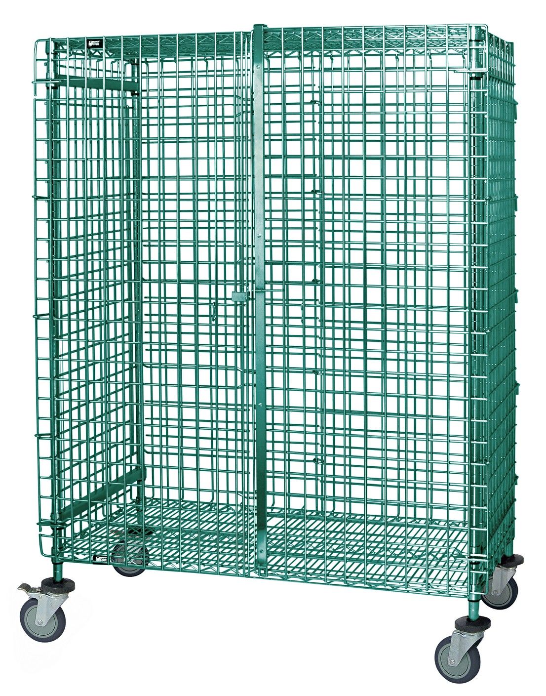 Wire Mobile Security Cart - Green Epoxy