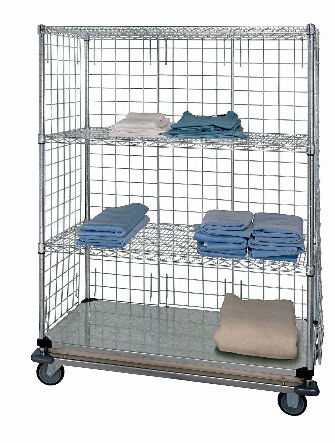 Wire Cart Dolly Base With Enclosure Panels