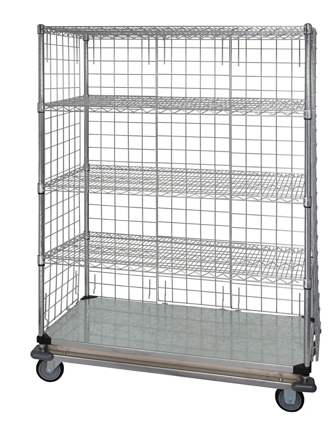 Wire Dolly 4 Wire 1 Solid Shelf Enclosure