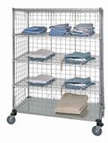 5-Tier Mobile Enclosed Cart W/Solid Shelf