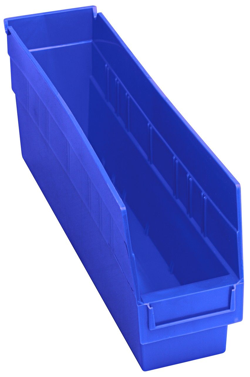 QSB203  - 17.9&quot;x4.1&quot;x6&quot; Shelf bin, Colour: Blue