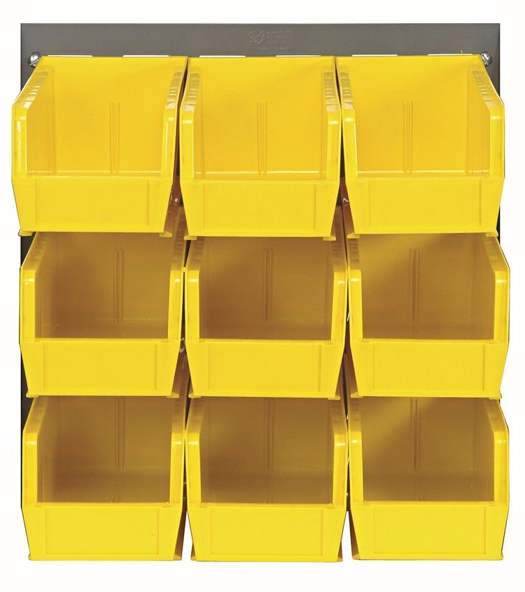 QLP-1819-230-9 - 18x19&quot; Louvered panel w/QUS230 bins, Colour: Yellow