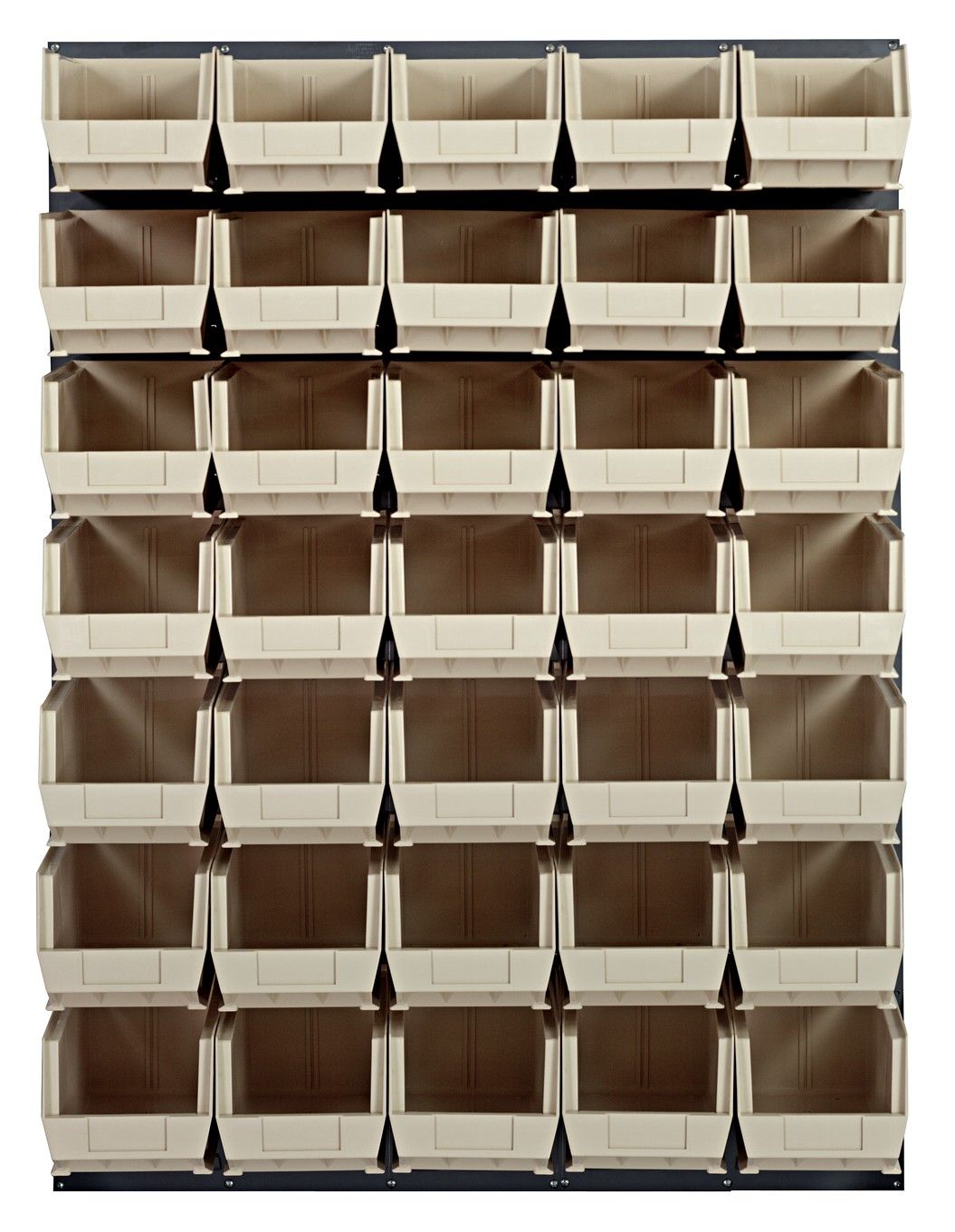 QLP-4861-240-35 - 48x61&quot; Louvered panel  w/QUS240 bins, Colour: Ivory