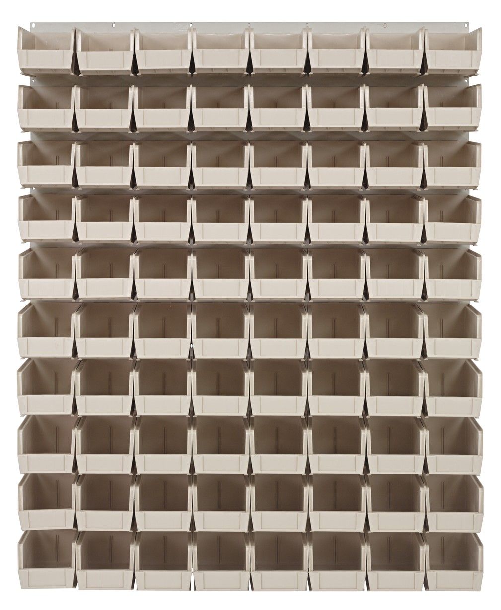 QLP-4861HC-230-80 - 48x61&quot; Louvered panel  Ivory w/QUS230 bins, Colour: Ivory