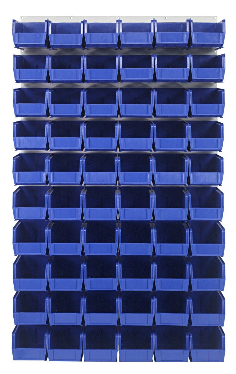 QLP-3661HC-230-60 - 36x61&quot; Louvered panel Ivory w/QUS230 bins, Colour: Blue