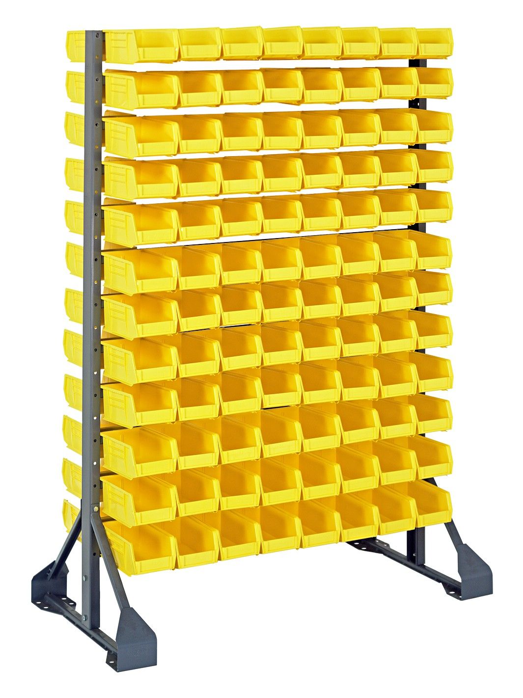 QRU-12D-220-192 - Double sided Rail unit w/QUS220 bins, Colour: Yellow