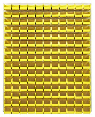 QLP-4861HC-220-165 - 48x61&quot; Louvered panel  Ivory w/QUS220 bins, Colour: Yellow