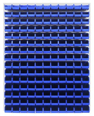 QLP-4861HC-220-165 - 48x61&quot; Louvered panel  Ivory w/QUS220 bins