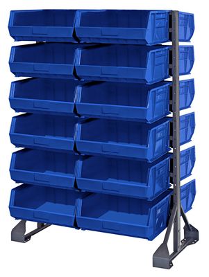 QRU-12D-250-24 - Double sided Rail unit w/QUS250 bins