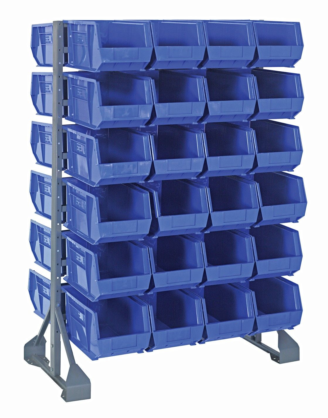 QRU-12D-240-48 - Double sided Rail unit w/QUS240 bins, Colour: Blue