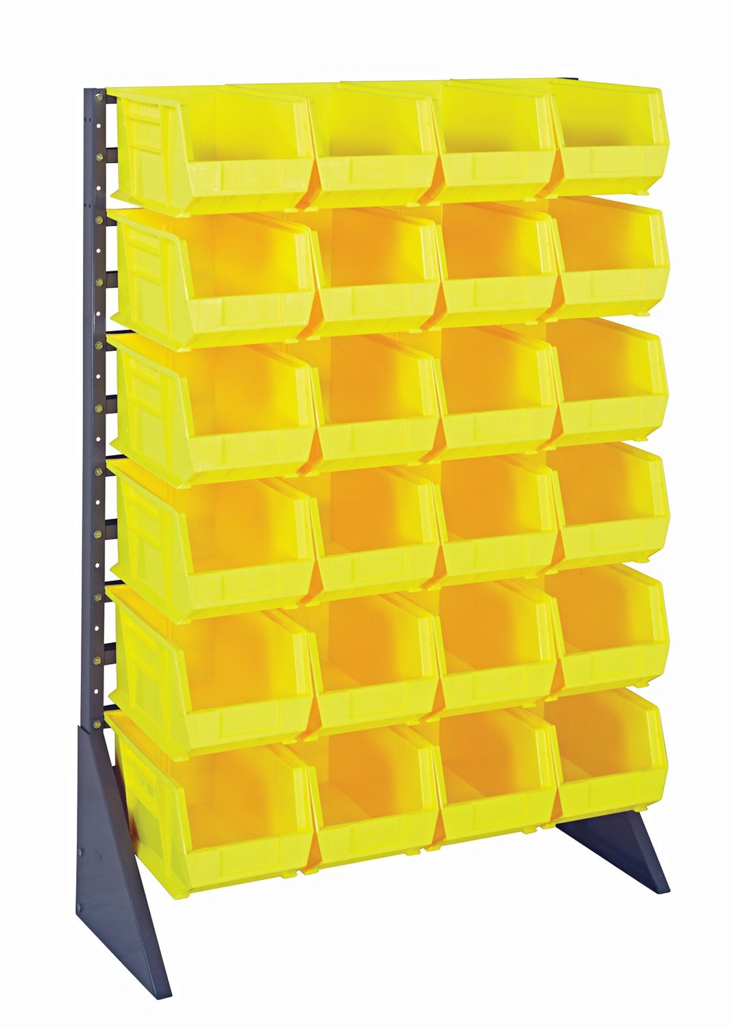 QRU-12S-240-24 - Rail unit w/QUS240 bins, Colour: Yellow