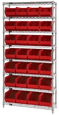 WR8-239 - Wire shelving w/QUS239 bins