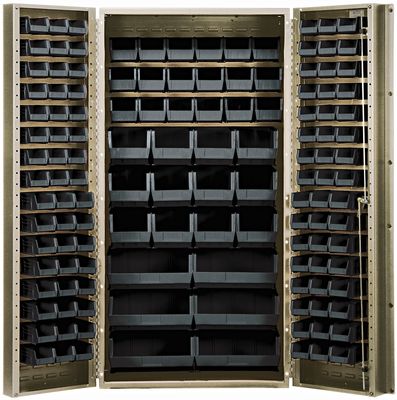 QSC-BG-36 - 36&quot; Ivory Steel Cabinet w/bins