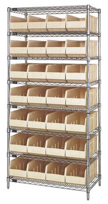 WR8-423 - Wire shelving w/SSB423 bins