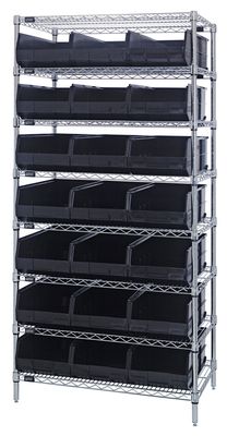 WR8-465 - Wire shelving w/SSB465 bins