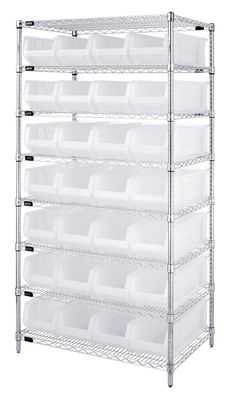 WR8-950 - Wire shelving w/QUS950 bins