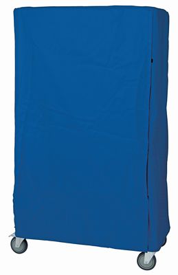 Wire shelving Cart Cover Blue Nylon Zipper