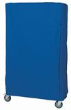 Wire shelving Cart Cover Blue Nylon Velcro