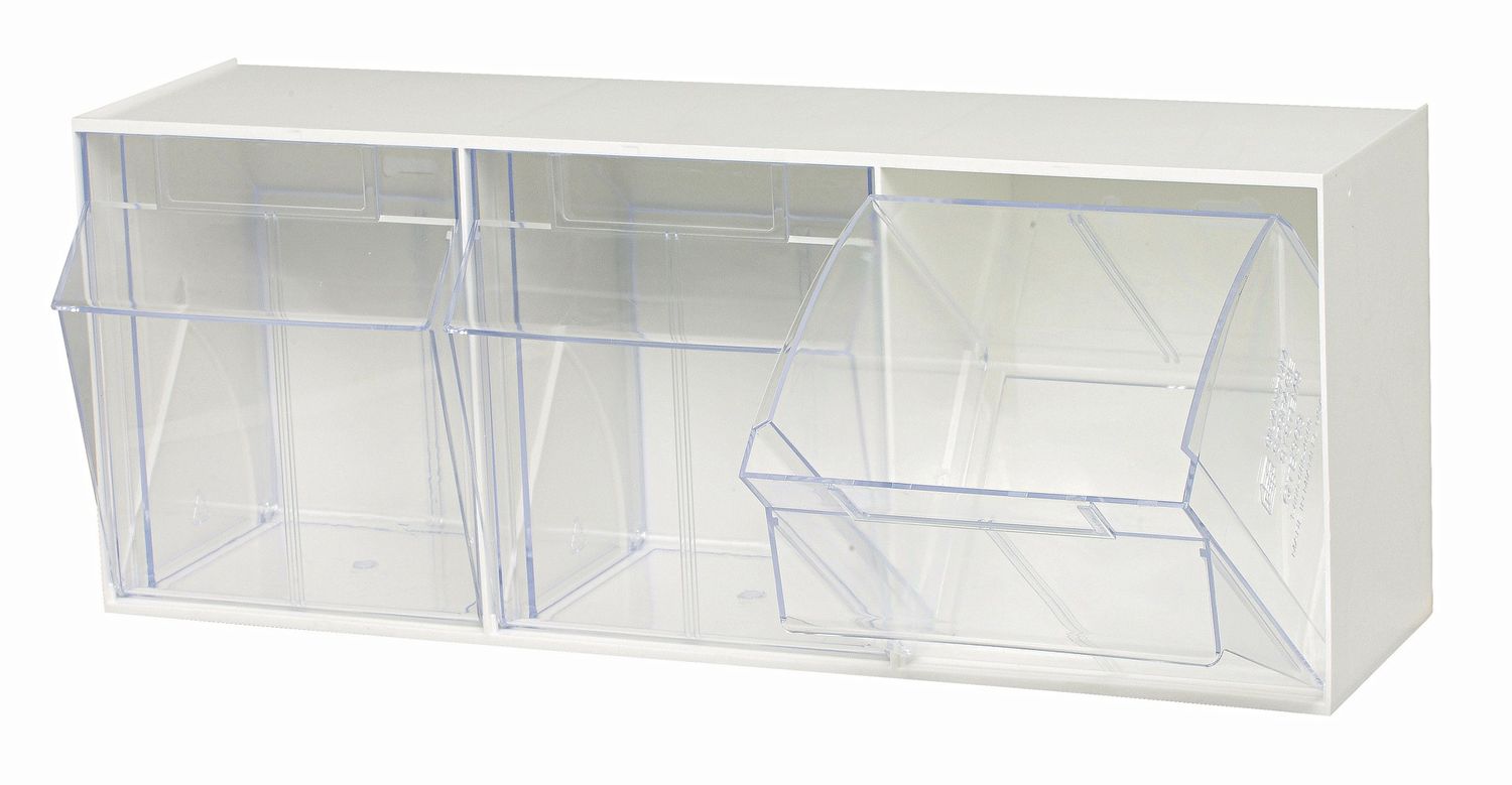 QTB303 - 3 cup Tip-Out bin, Colour: White