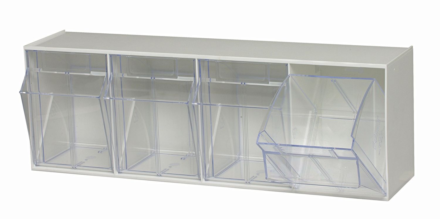 QTB304 - 4 cup Tip-Out bin, Colour: White
