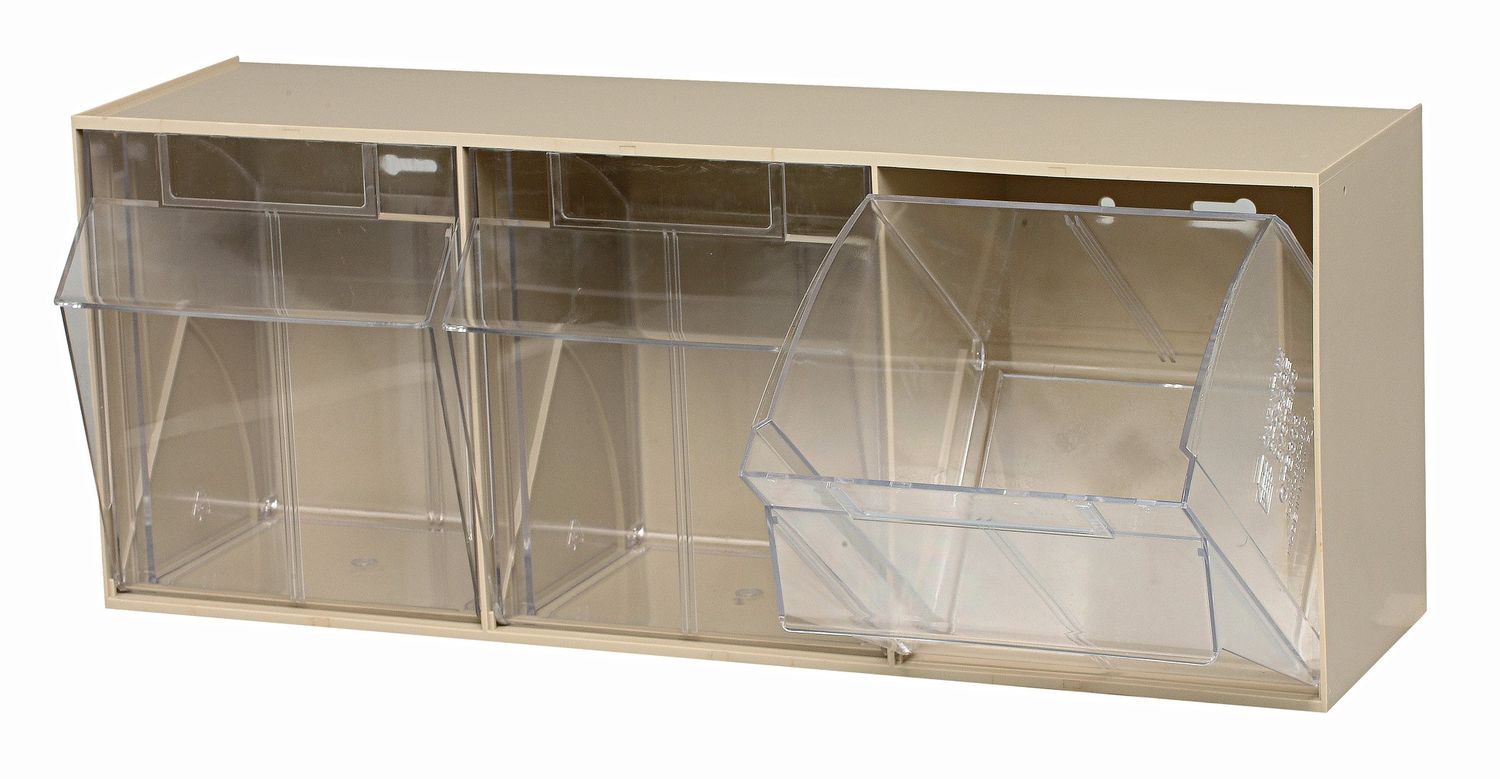 QTB303 - 3 cup Tip-Out bin, Colour: Ivory