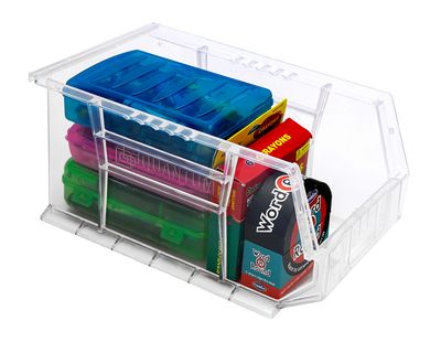 QUS240CC - 14.8&quot;x8.3&quot;x7&quot; Crystal Clear bin