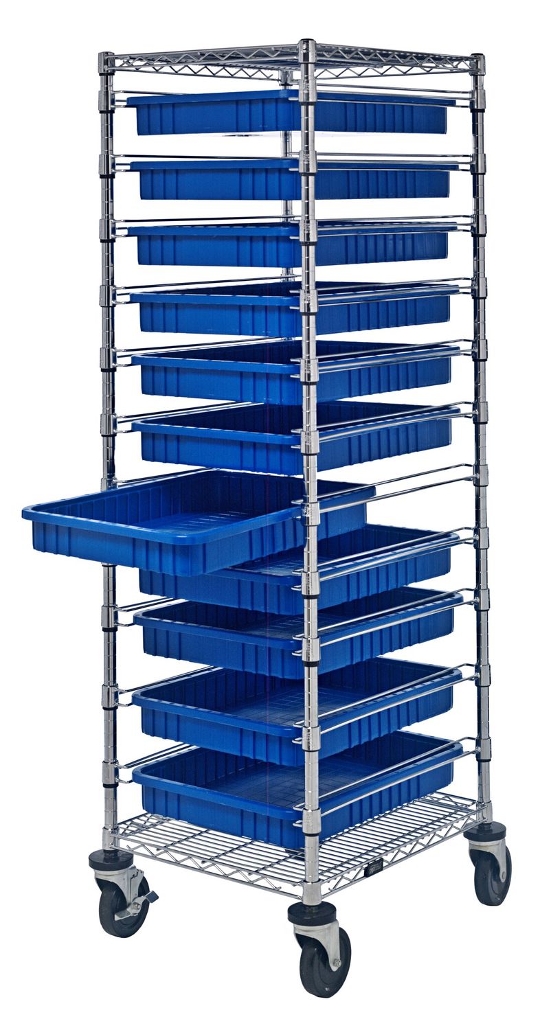 BC212469M2 - Dividable Grid bin Cart, Colour: Blue