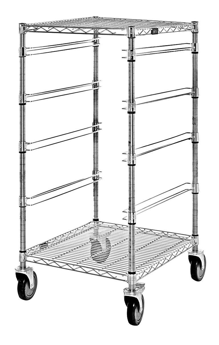 BC212439 - Dividable Grid bin Cart, Colour: Chrome