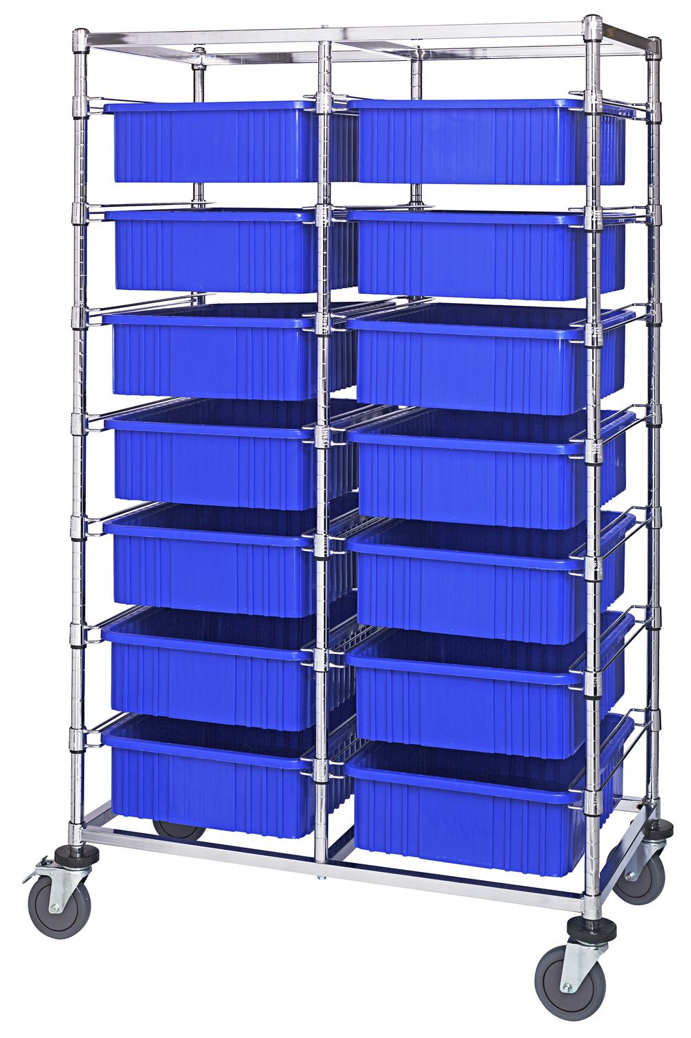 BC214069M1D - Dividable Grid bin Cart, Colour: Blue