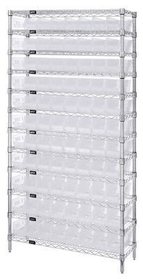 WR12-103 Wire shelving w/QSB103 bins