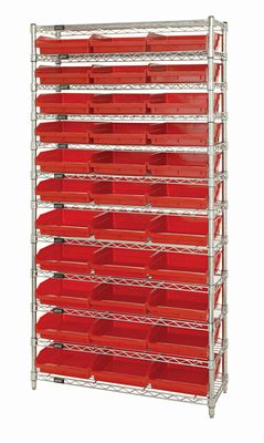 WR12-116 Wire shelving w/QSB116 bins