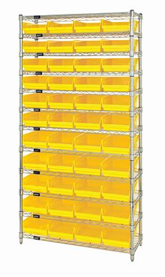 WR12-107 Wire shelving w/QSB107 bins