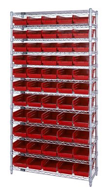 WR12-106 Wire shelving w/QSB106 bins