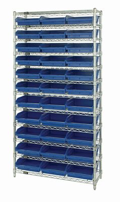 WR12-109 Wire shelving w/QSB109 bins