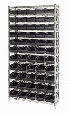 WR74-1248-66102 Wire shelving w/QSB102 bins