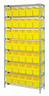 WR8-806 - Wire shelving w/QSB806 bins