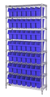 WR8-805 - Wire shelving w/QSB805 bins