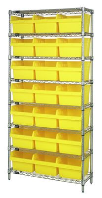 WR8-809 - Wire shelving w/QSB809 bins