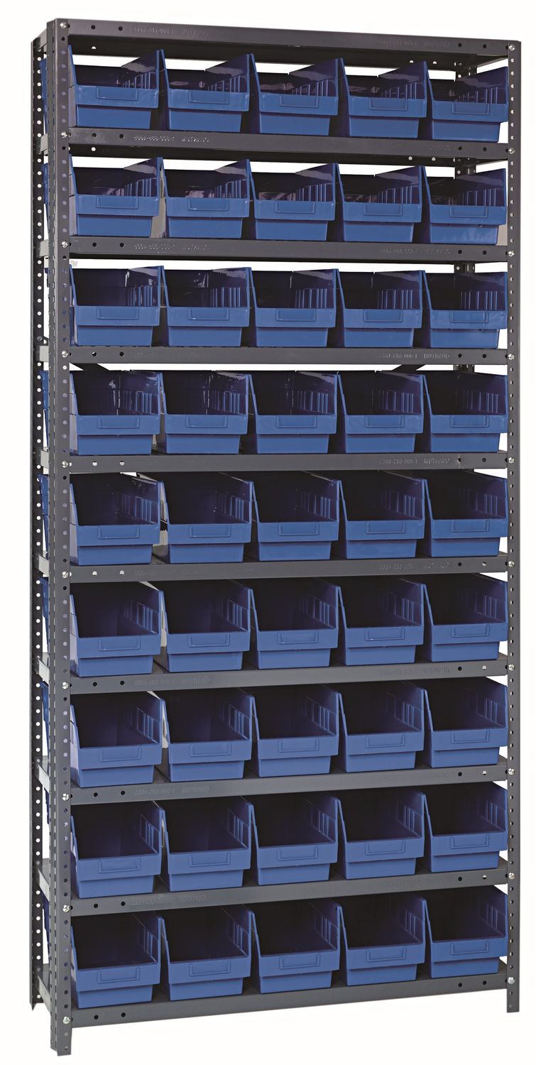 1275-202 - 12x36x75&quot; shelving w/QSB202, Colour: Blue