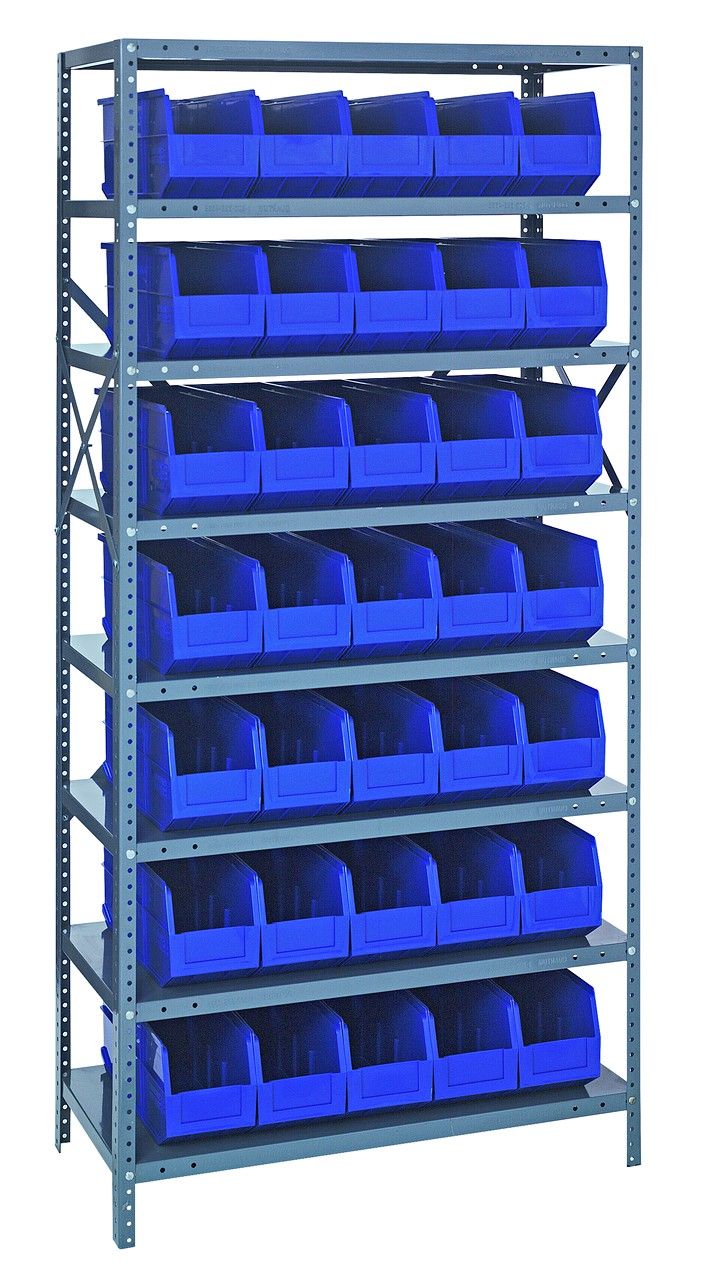 1275-441 - 12x36x75&quot; shelving w/SSB441, Colour: Blue