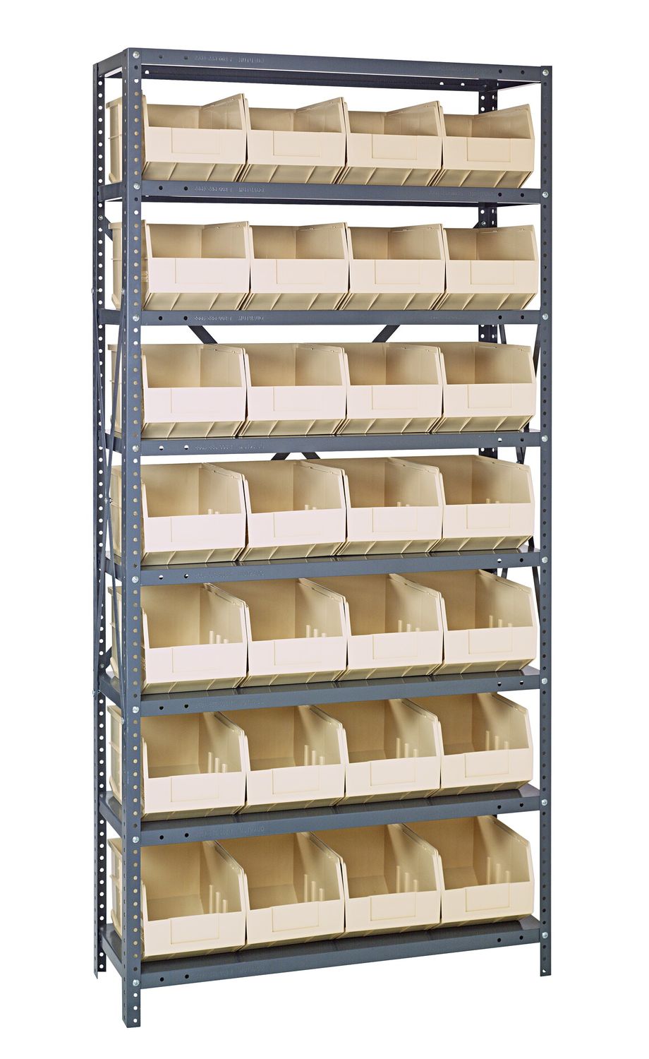 1275-443 - 12x36x75&quot; shelving w/SSB443, Colour: Ivory